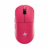 Pink ATK Dragonfly A9 lightweight wireless gaming mouse with matte finish and lightning bolt logo.